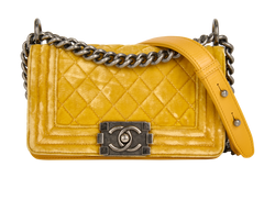 Small Boy Bag, Velvet, Yellow, 17119432(2012-13), DB/AC, 3*